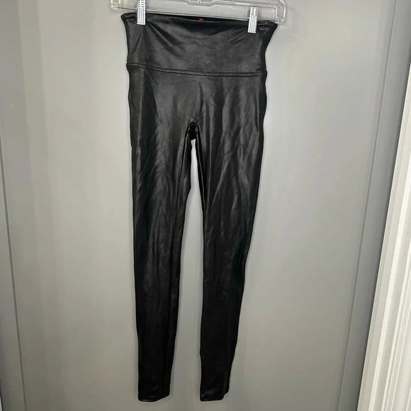 Spanx Faux Leather Leggings Black Size Small - Picture 4 of 5